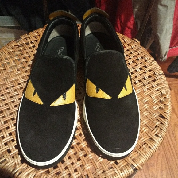 fendi monster slip on